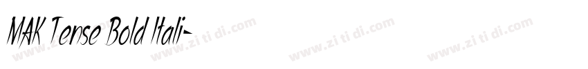 MAK Tense Bold Itali字体转换